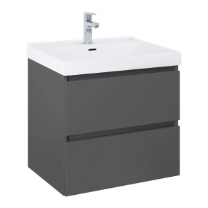 Roca Evelyne Basic 2Z mosdószekrény matt antracit 53 cm x 60 cm x 45,6 cm