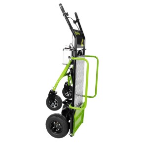 Zöld-fekete elektromos Zipper ZI-ET260 molnárkocsi 260 kg-ig. Robusztus szállítóeszköz akkumulátorral.