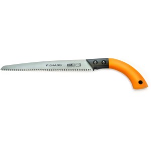 Fiskars SW 84 ág-, kézi- és fűrész narancssárga nyéllel és rögzített pengével.