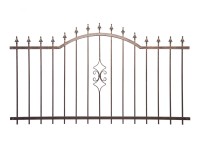 Anda Betét íves kovácsolt vas jellegű fém, tömör anyag 2 m x 1,13 m