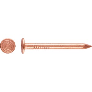 Réz szegek, Ø 2,8 mm x 25 mm, 50 darab, fa- és bútorépítéshez.