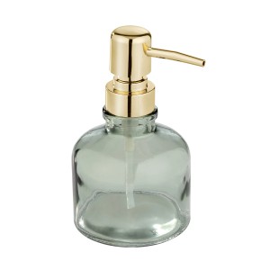 Wenko Atessa üveg szappanadagoló menta színben, arany színű pumpával, 200 ml.