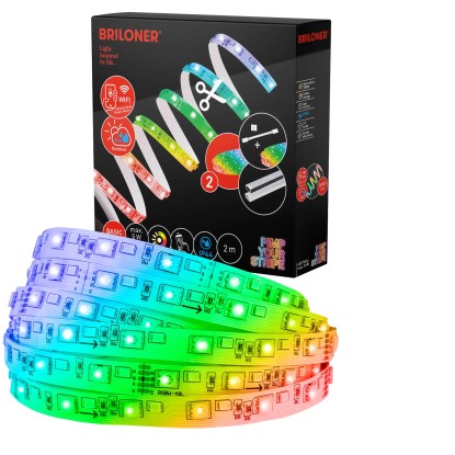 Briloner Pimp your Stripe LED-szalag kezdőkészlet Smart RGB/W funkció IP44 2 m