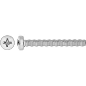 PH2 félgömbfejű menetes csavar fehér horganyzott M5 x 20 mm 100 db