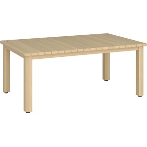 Téglalap alakú Canston kerti asztal akácfából, 180x100 cm, ideális a kertbe.