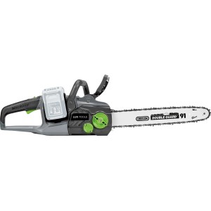 LUX-TOOLS Akkus láncfűrész A-KS-2x20/405 1 PowerSystem, akkus láncfűrész szürke és fekete színben.