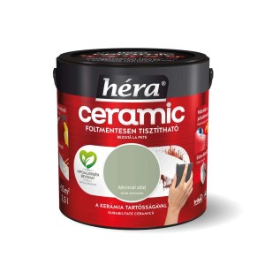 Héra Ceramic falfesték, minimál zöld, festékes vödör.