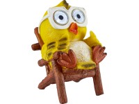 Napelemes LED-es pihenő madár sárga 8 cm x 11 cm x 15 cm Napelemes LED-es pihenő madár sárga 8 cm x 11 cm x 15 cm