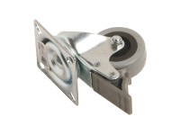 Önbeálló készülékgörgő lemezzel, rögzítővel és siklócsapággyal, 50 mm, 45 kg Önbeálló készülékgörgő lemezzel, rögzítővel és siklócsapággyal, 50 mm, 45 kg