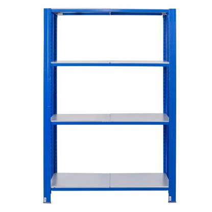AR Shelving T profilos polcállvány kék és horganyzott 250x120x30 cm 4 polc 180kg