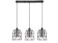 Rábalux Emrys beltéri függeszték matt fekete E27 3xMAX40W IP20