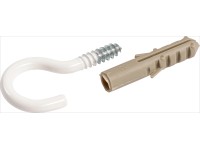 LUX csavaros kampó hajlított horganyzott 2,6 mm x 30 mm fehér 6 darab