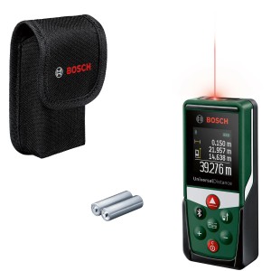 Bosch UniversalDistance 40 C lézeres távolságmérő tokkal és elemekkel.