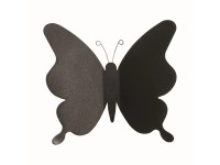 Öntapadós 3D falidekoráció fekete pillangók 12 db