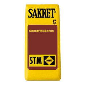 Sakret Samott habarcs szürke 5 kg sárga zsákban, tűzálló habarcs kandallókhoz és kályhákhoz.