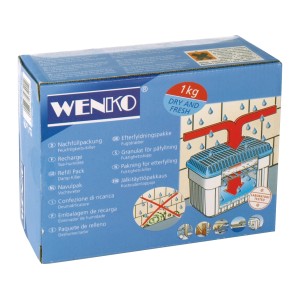 Wenko Páramentesítő 1 kg-os utántöltő csomag, a páratartalom csökkentésére.