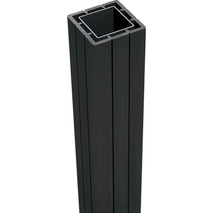 WPC cölöp cölöpsapkával és cölöphorgonnyal antracit 240 cm x 7 cm x 7 cm