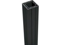 WPC cölöp cölöpsapkával és cölöphorgonnyal antracit 240 cm x 7 cm x 7 cm