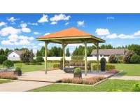 Weka Gartenoase 651 pavilon készlet 333 cm x 333 cm Weka Gartenoase 651 pavilon készlet 333 cm x 333 cm