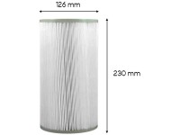 Nordlys szűrőbetét magassága 23 cm átmérő 12,6 cm fehér-kék