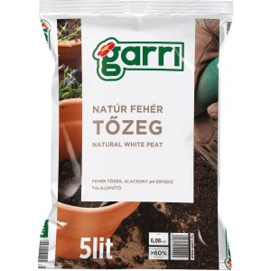 Zacskó Garri természetes fehér tőzeg 5 liter. Univerzális föld növényekhez.