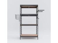 AR Shelving Rivet készlet 180 x 90 x 45 cm 4 HDF polc Rivet tartozékokkal