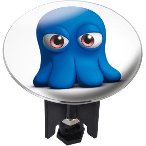 Wenko Octopussy XL mosdókagyló dugó kék polip mintával.