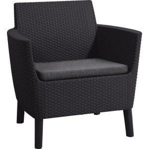 Keter 253234 Salemo Duo műrattan kerti fotel (2 db) - grafit-hűvös szürke