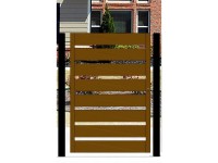 INTEGO Kiskapu bal fém belátásgátló 1 m x 1,5 m aranytölgy