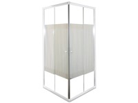 Sarokkabin 2 tolóajtóval 5 mm-es csíkos biztonsági üveggel 90 x 90 x 180 cm Sarokkabin 2 tolóajtóval 5 mm-es csíkos biztonsági üveggel 90 x 90 x 180 cm