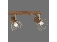 Just Light. Alami fali- és mennyezeti lámpa 2 x E27 / 25 W sárgaréz matt