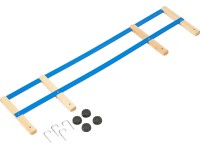 Fa szánkó karfa kék-barna FSC