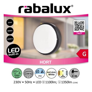 Kerek, fehér LED kültéri fali lámpa t.b.t. kültéri használatra.