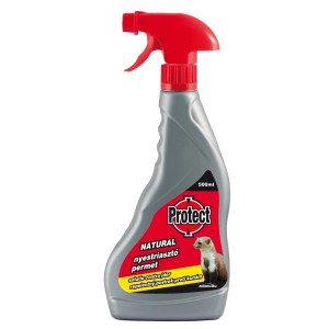 Spray palack nyestriasztóval a nyestvédelemhez.