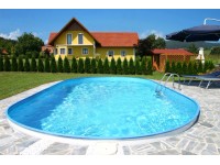 Acélfalú medence szett Flamingo beépíthető medence ovális 800 cm x 420 cm Acélfalú medence szett Flamingo beépíthető medence ovális 800 cm x 420 cm