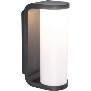 Modern Adalyn LED kültéri fali lámpa öntött alumíniumból, opálfehér diffúzorral.