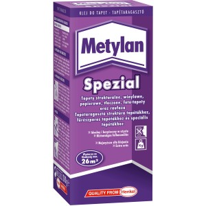 Metylan Spezial tapétaragasztó 200g, alkalmas strukturált, dombornyomott, nehéz papír és vinil tapétákhoz.