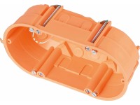 Szerelvénydoboz üreges falhoz, 2 darabos, 135 mm x 65 mm, narancssárga, IP30 Szerelvénydoboz üreges falhoz, 2 darabos, 135 mm x 65 mm, narancssárga, IP30