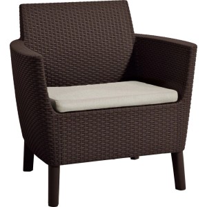 Keter 258971 Salemo Duo műrattan kerti fotel (2 db) - barna-szürke-bézs