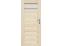 Radex beltéri ajtó Regent üveges balos borovi fenyő 75 cm x 210 cm