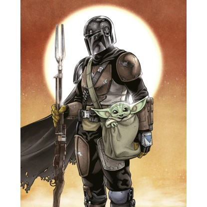 Komar nemszőtt fotótapéta Star Wars The Mandalorian And Grogu többszínű