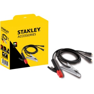 Stanley hegesztőkábel készlet 300 A Dinse csatlakozóval 10/25, elektródafogóval és testcsipesszel.
