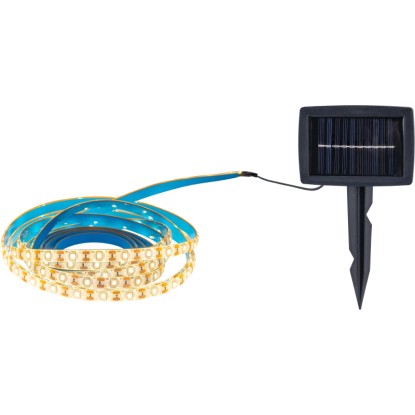 Globo napelemes LED-es fényfüzér fekete 180x LED 300 cm hosszú