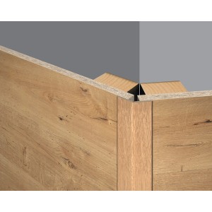 Egger Decowall FL008 Loveland tölgy falburkoló hajlítható szegélyléc, sarok részlet.