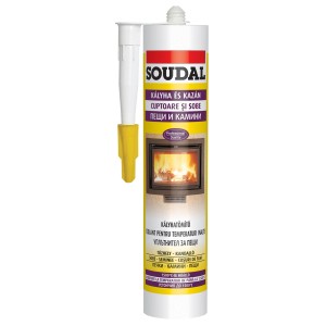 Soudal szilikon és akril tömítőanyag kandallókhoz és kályhákhoz, hőálló.