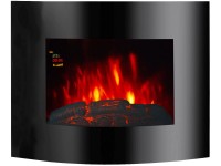 EL Fuego Aarau elektromos fali kandalló ovális fekete 1,8 kW EL Fuego Aarau elektromos fali kandalló ovális fekete 1,8 kW