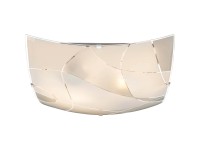 Globo Paranja mennyezeti lámpa 30 cm x 30 cm szögletes króm - fehér mintás