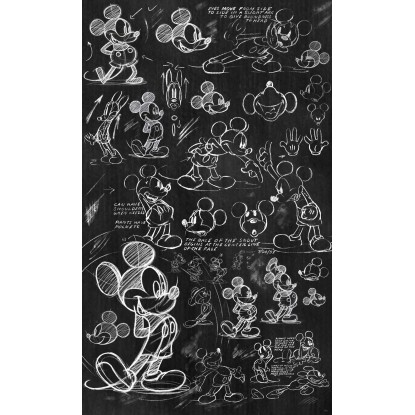 Komar vlies fotótapéta Mickey - Chalkboard 120 cm x 200 cm