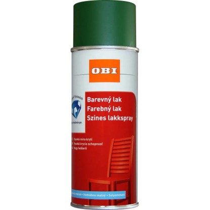 OBI lakkspray színes selyemfényű zöld 400 ml