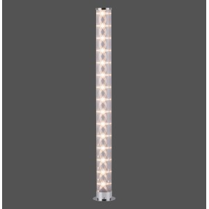 Króm LED állólámpa Bingo, 100 cm magas, színváltással és távirányítóval.